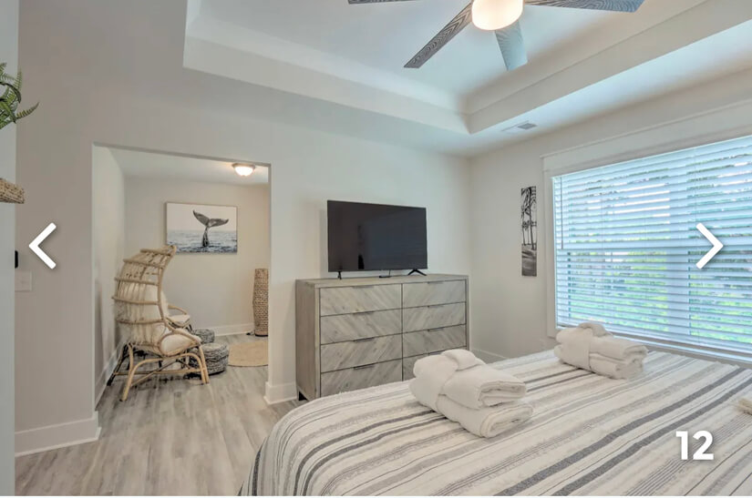 View of sitting/reading room off master suite