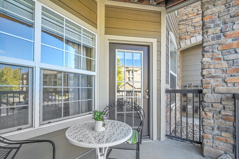 Patio off living room