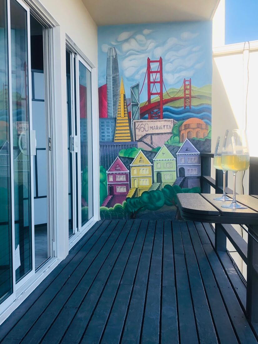 Balcony Mural by Local Artist