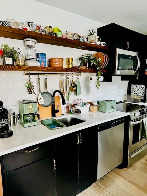 Open-concept, fully-stocked kitchen