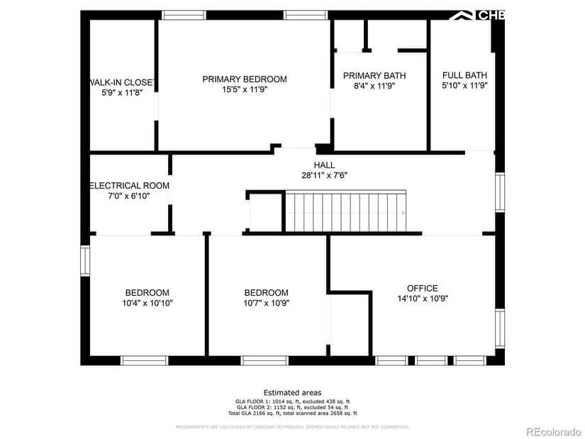 Upstairs floor plan