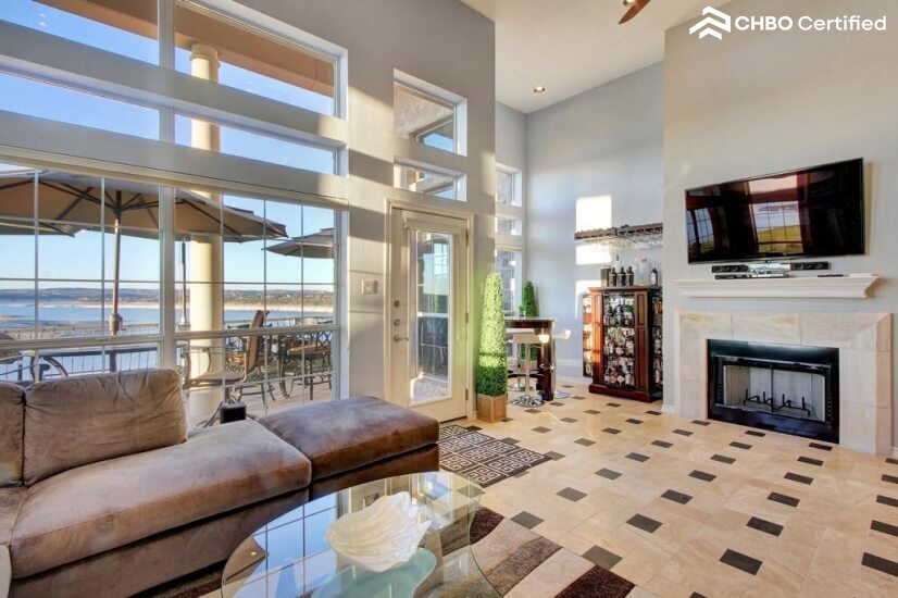 Living room with views