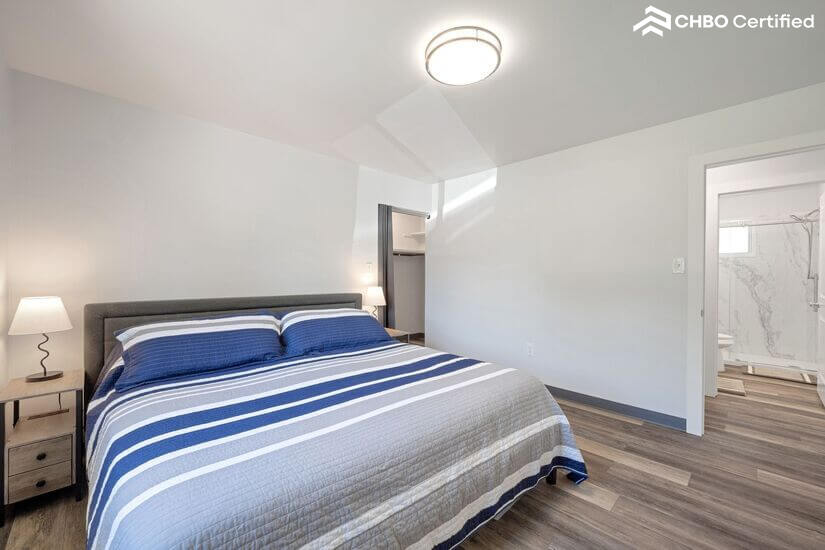 Master bedroom with king bed