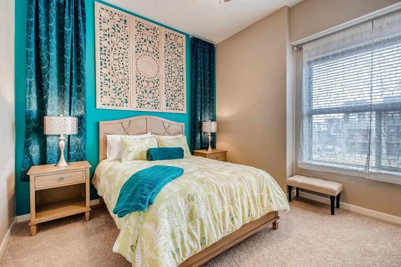 Dramatic Main Bedroom with 11ft ceiling