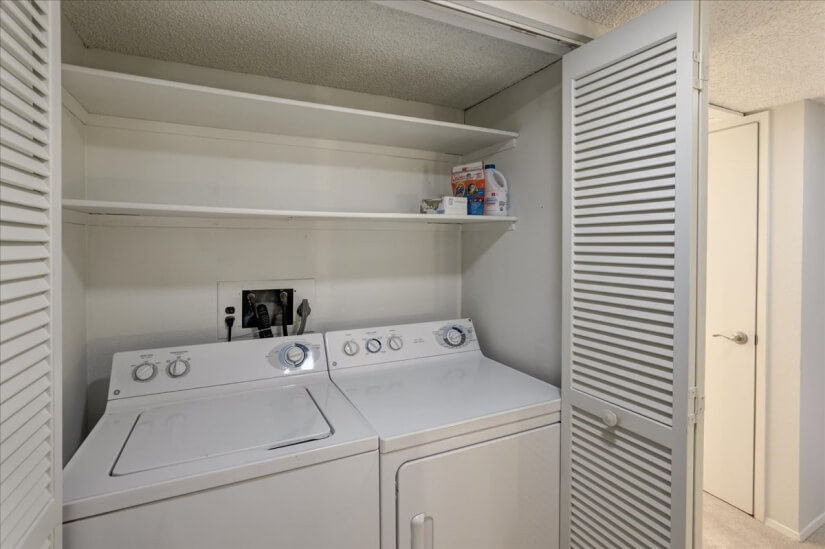 Full size washer and Dryer on second level