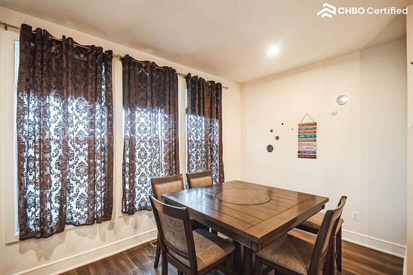 Dining Area facing woods