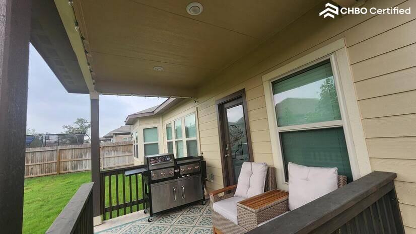 Back Deck with Grill.