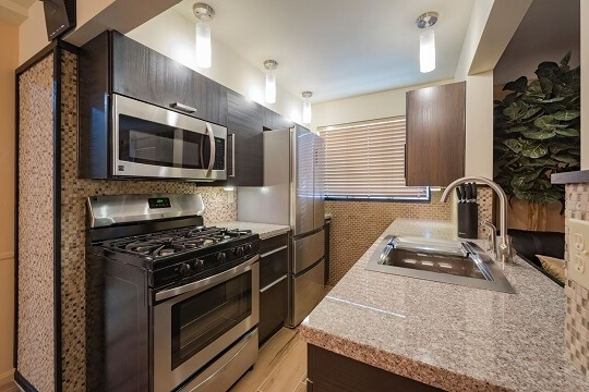 furnished apartment kitchen