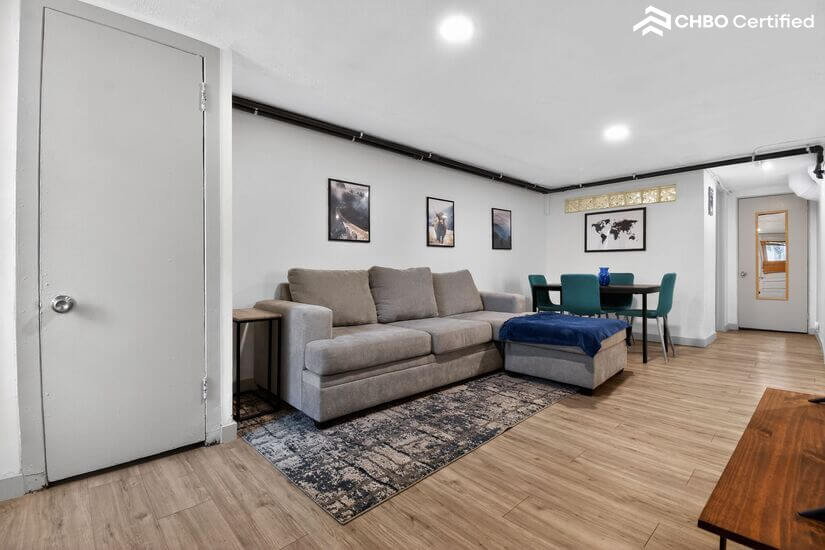 Living space from front door