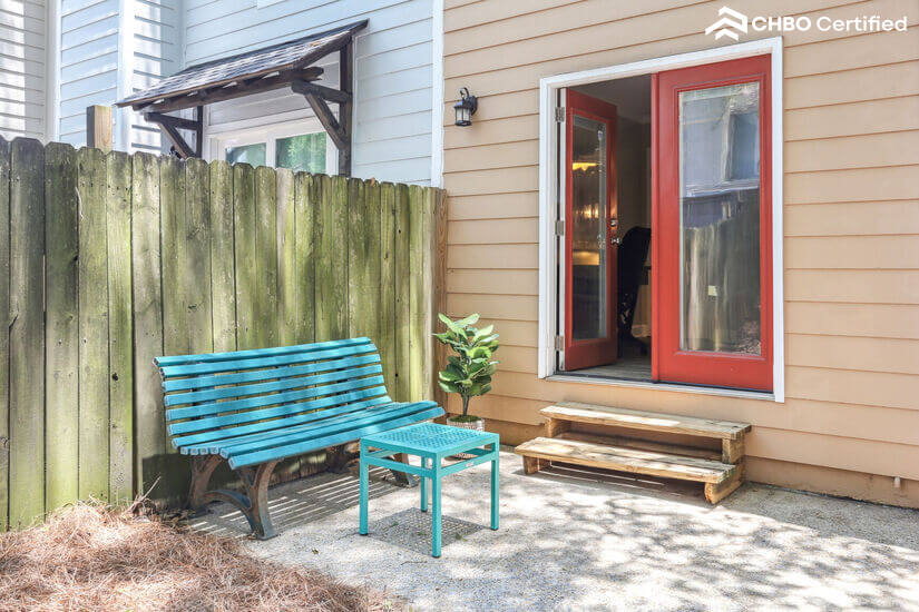 Backyard sitting areas