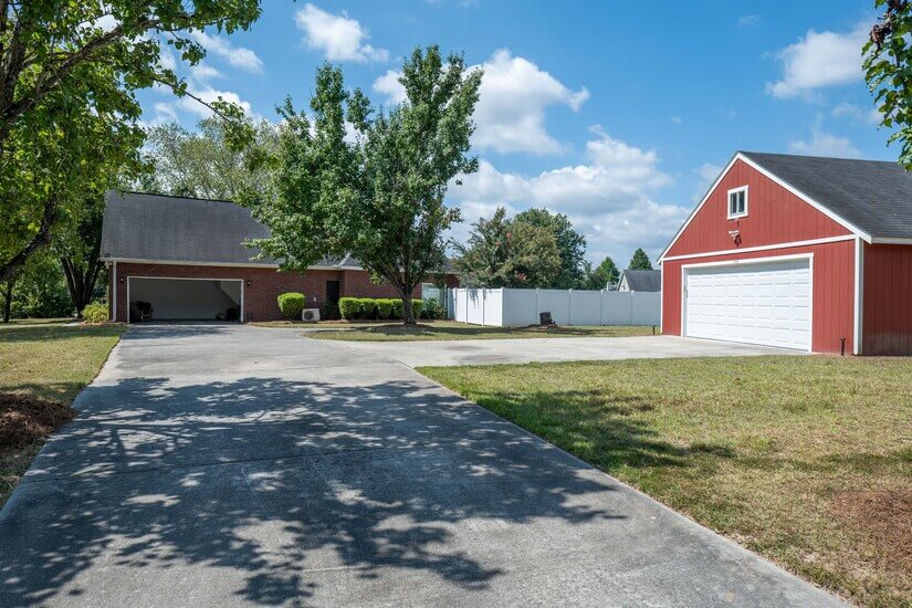 Home sits on a corner lot