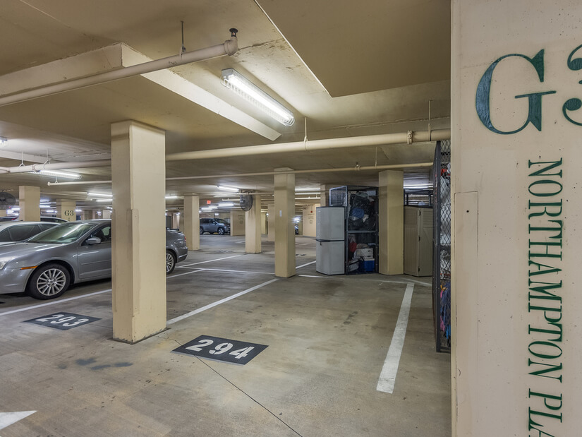 Parking spot in secure garage