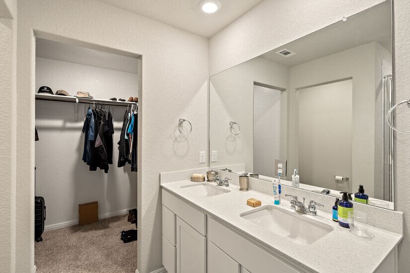 Primary Bathroom with Walk-In Closet