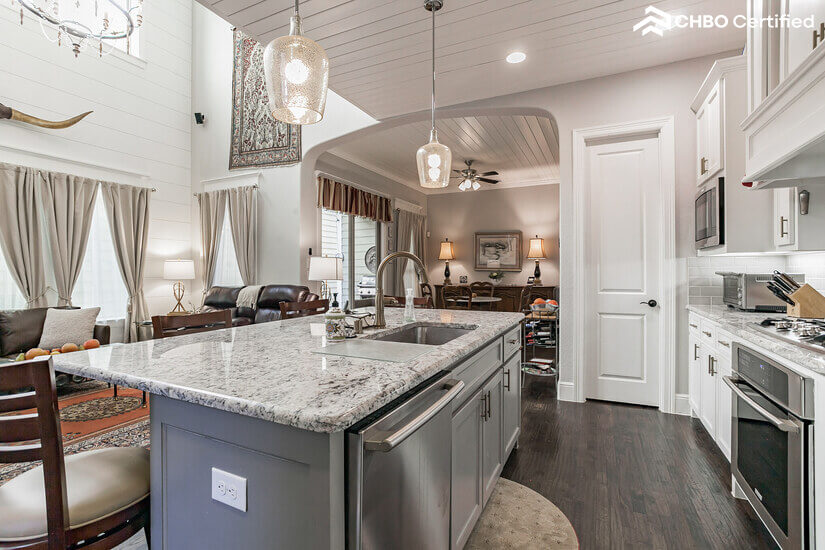 spacious kitchen area