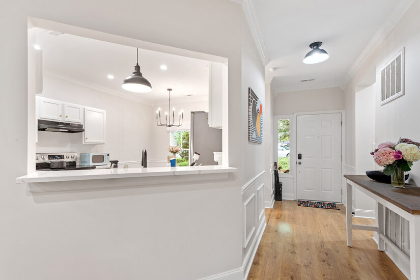 Kitchen view from living room