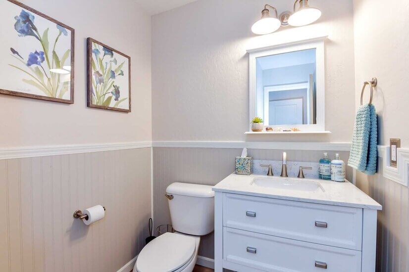 Downstairs powder room