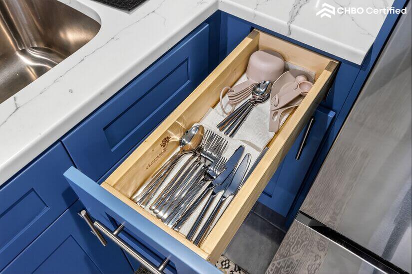 Kitchen with cutlery