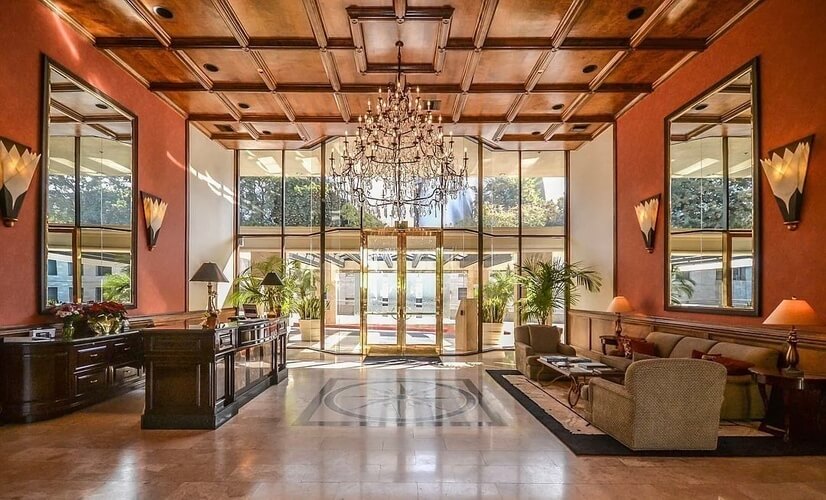 Lobby of building