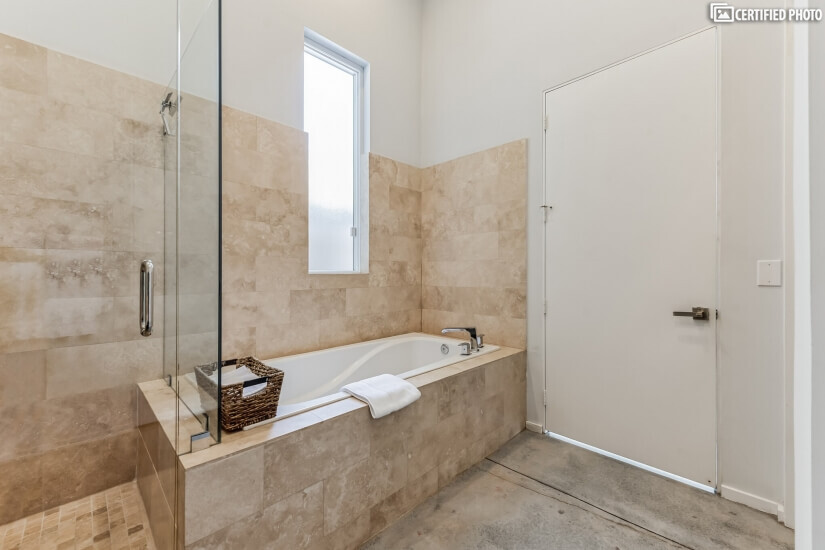 Primary Bath with Standup Shower and Bathtub