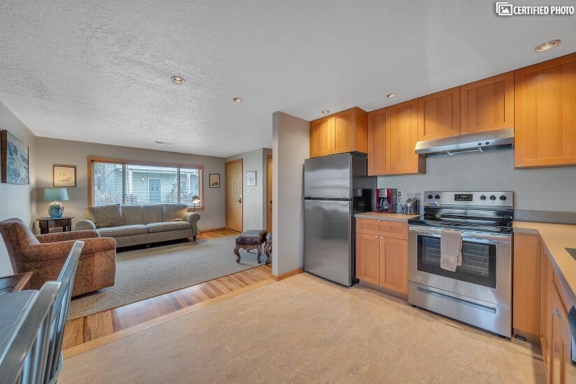 Open concept living in this furnished rental in Portland