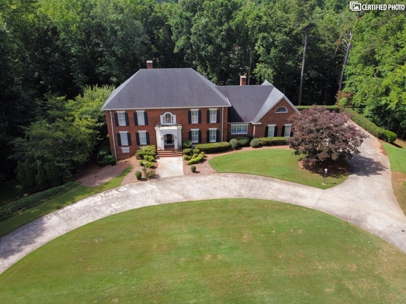 Aerial View- Front of the house.