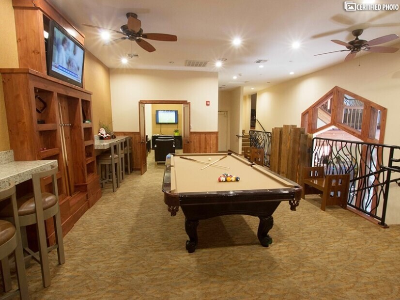 Clubhouse Lounge and Pool Table