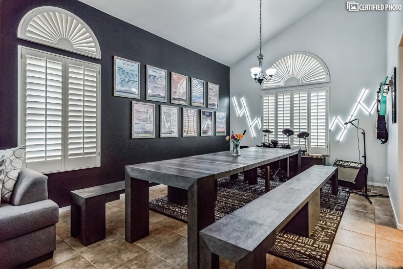 Formal Dining Room with a Transformer Table