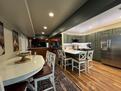 Kitchen with peninsula and dining