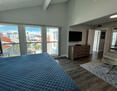 Master bedroom with room darkening shades