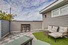 Rooftop patio with comfortable lounge seating