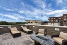 Rooftop lounge area with gas granite fire tab