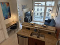 Open concept living, view from kitchen