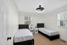 A versatile second bedroom furnished