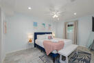 Comfortable king bed in master bedroom