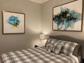 Beautiful art in the Master bedroom