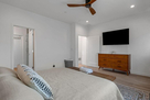 Master bedroom with TV