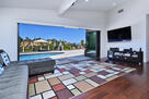 Indoor space opening up to outdoor space