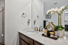 Spacious master bathroom with double sinks