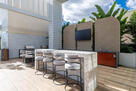 Rooftop BBQ and dining area