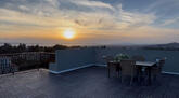Sunset from rooftop terrace