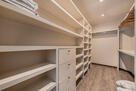 Master bedroom walk in closet
