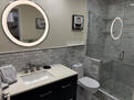 Newly tiled bathroom