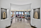 Mountain views & sculpture niches greet you a
