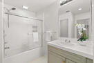 Second bathroom with shower bathtub