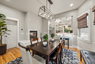 Dining room toward kitchen & fireplace