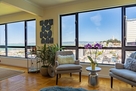 Living room with view of Coit Tower