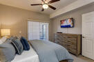 Queen Bedroom has patio