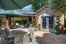 Gazebo, side yard and outdoor office view
