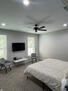 master bedroom with king size memory foam bed