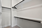 Spacious walk-in closet storage